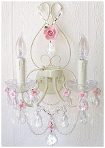 Porcelain Roses Wall Sconce victorian bedroom decor